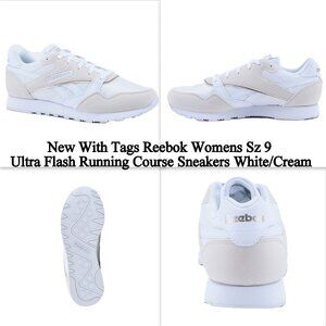 New With Tags Reebok Womens Sz 9 Ultra Flash Running Course Sneakers White/Cream